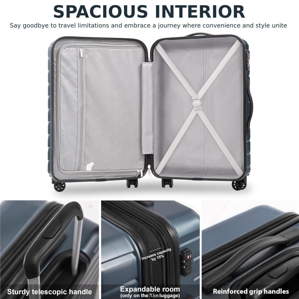 Hard Shell Luggage Sets (Grey): image 11